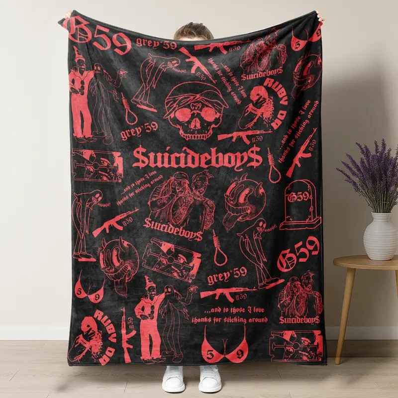 TT - Suicideboys G59 Flannel Fleece Blanket, Soft Fleece, Classic Retro Bedroom Decor - Image 4