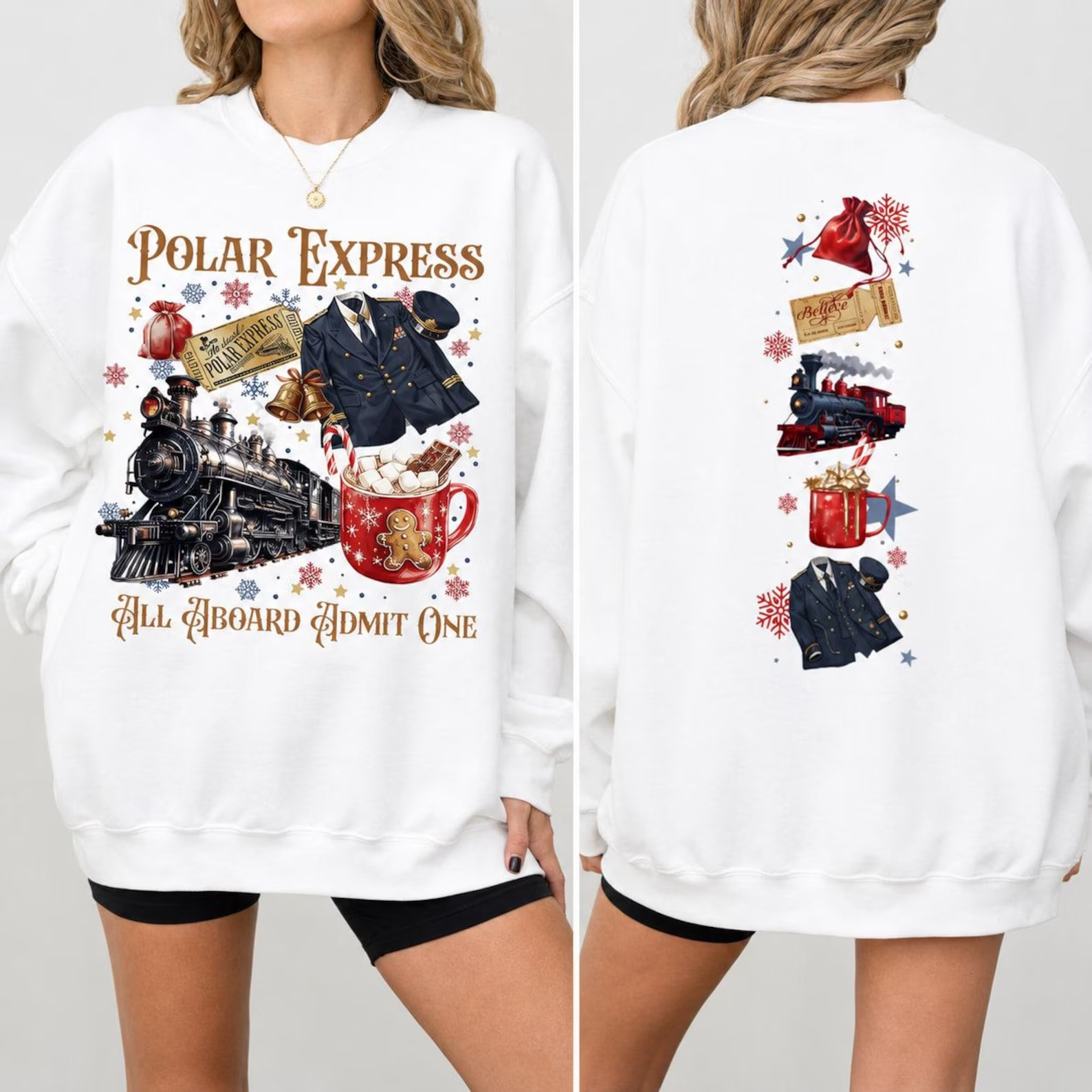 TT - The Polar Express Christmas Shirt, Believe Christmas Movie Hoodie, Merry Christmas Polar Sweatshirt