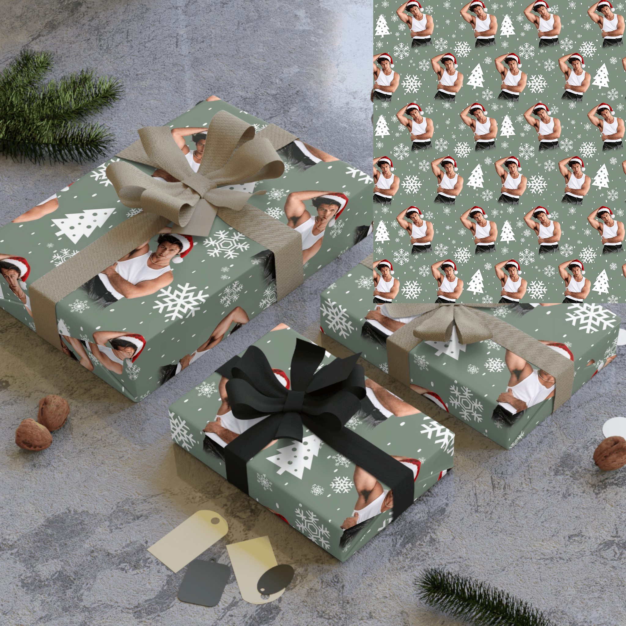 AT - Off Campus Christmas Matte Wrapping Paper