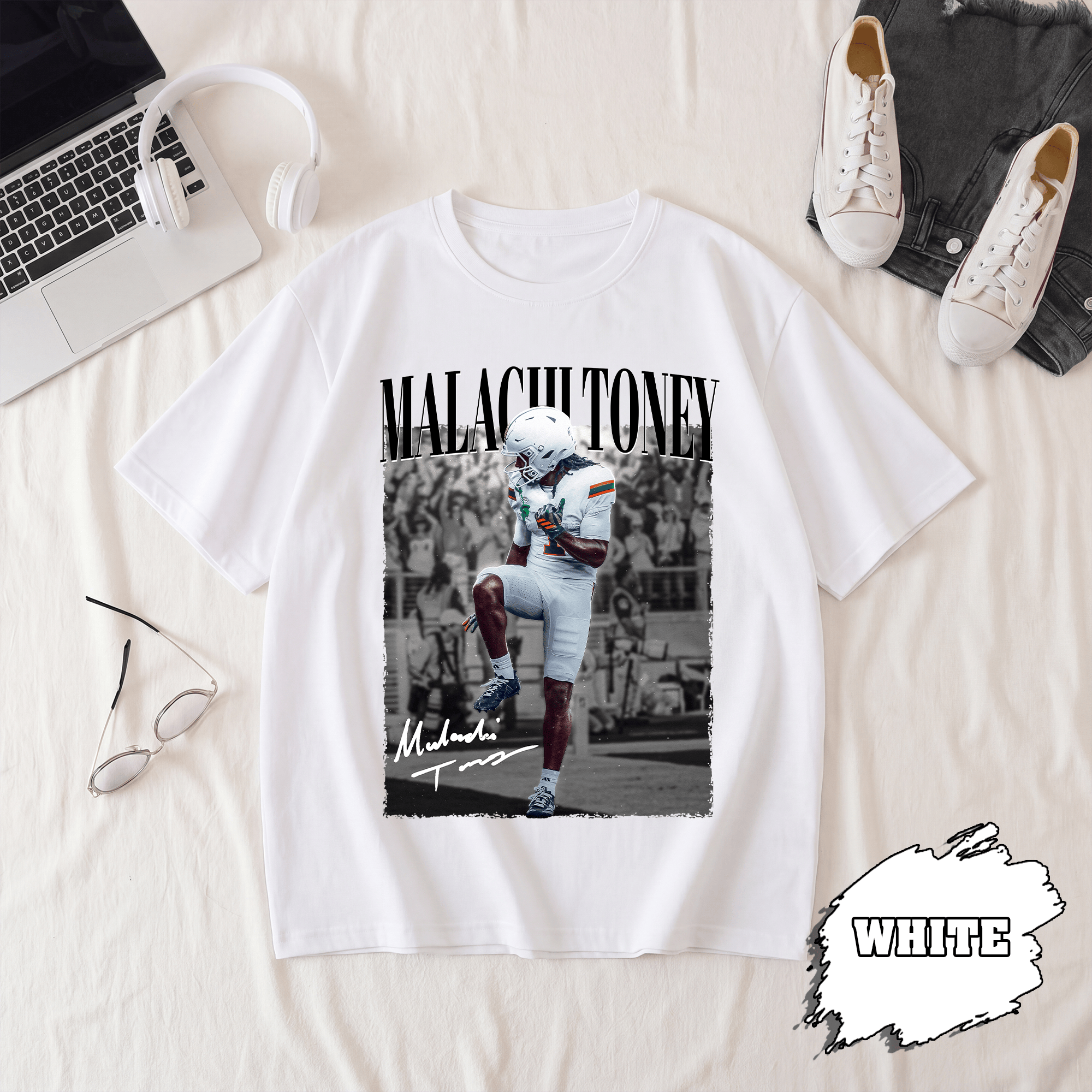 BN - Malachi Toney Miami Football T-Shirt - Image 3