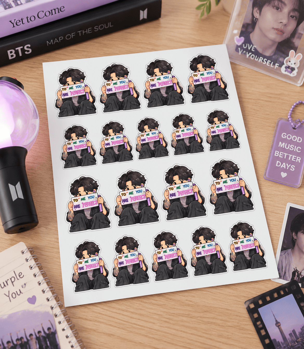 AT - Jungkook BTS Army Sticker, To Me You Are Perfect Sticker/Magnet - Image 6