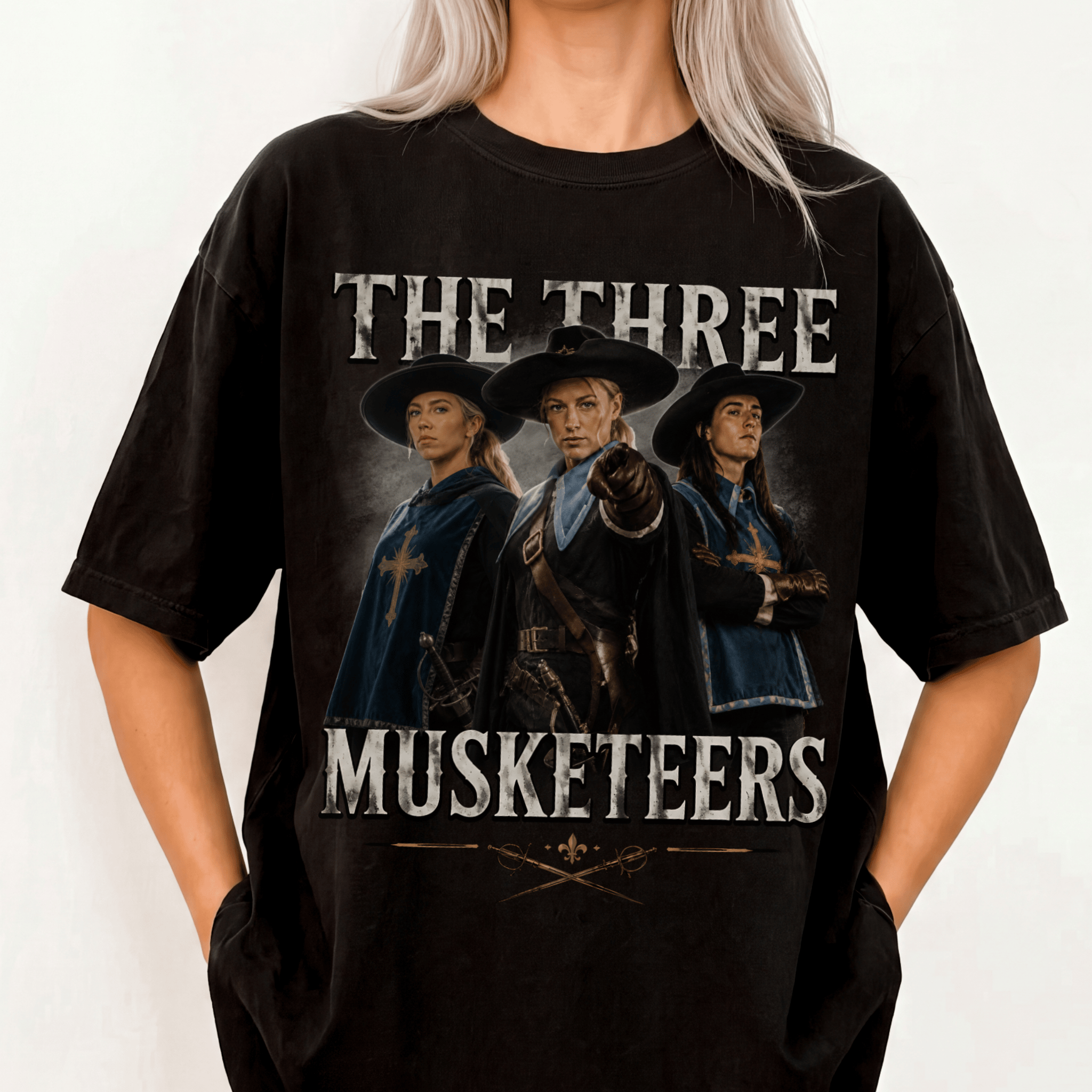 QK - The Three Musketeers Indiana Fever Edition T-shirt - Image 5