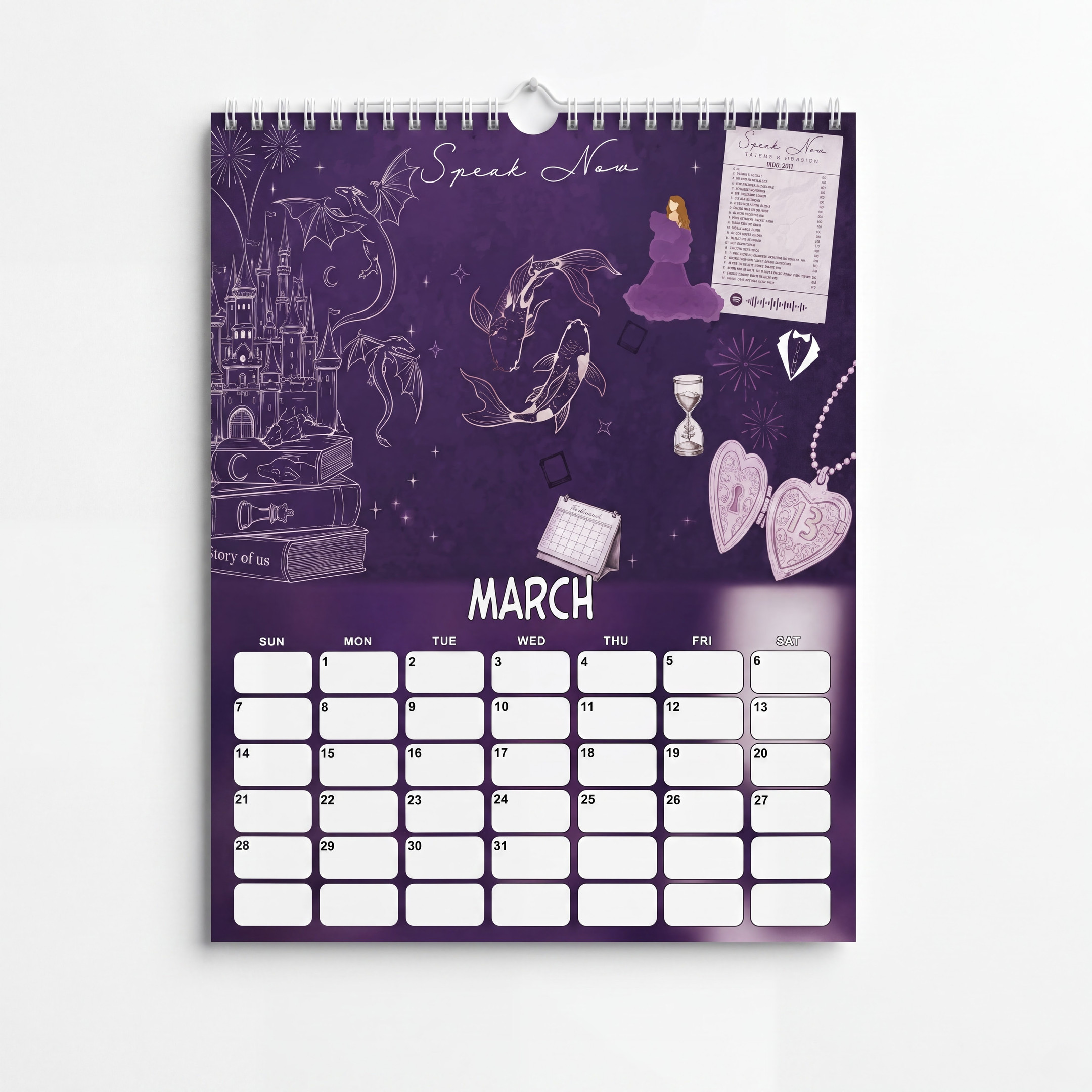 QK - A Year Of Swifties (Easter Eggs) 2027 Wall Calendar - Image 3