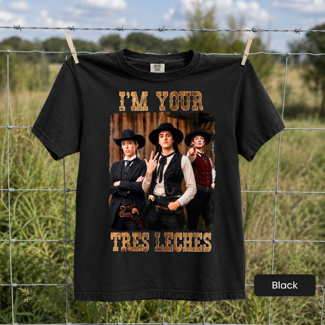TT - "I'm Your Tres Leches" Sophie Cunningham x Caitlin Clark x Lexie Hull T-Shir - Image 2