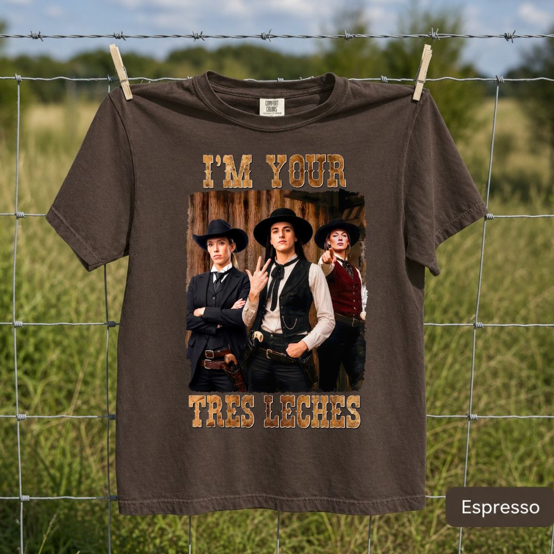 TT - "I'm Your Tres Leches" Sophie Cunningham x Caitlin Clark x Lexie Hull T-Shir - Image 3