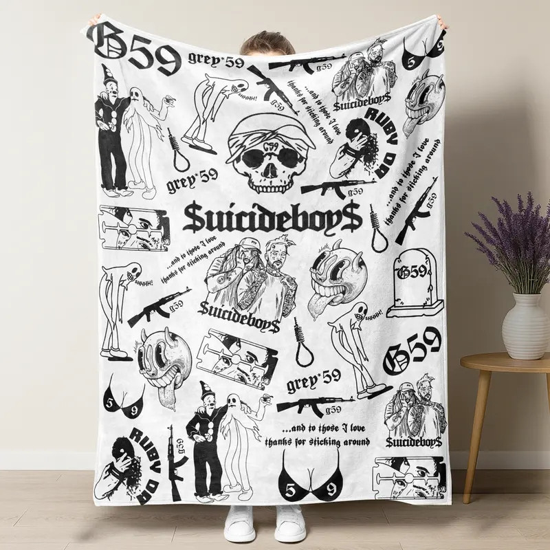 TT - Suicideboys G59 Flannel Fleece Blanket, Soft Fleece, Classic Retro Bedroom Decor - Image 5